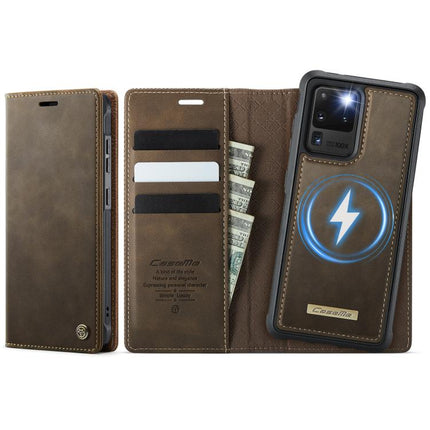 CaseMe C49 Magnetic RFID Blocking Detachable Wallet Leather Phone Case, For Samsung Galaxy S21 Ultra 5G, For Samsung Galaxy S20 Ultra, For Samsung Galaxy S20, For Samsung Galaxy S20+