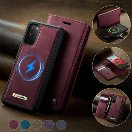 CaseMe C49 Magnetic RFID Blocking Detachable Wallet Leather Phone Case, For Samsung Galaxy S20, For Samsung Galaxy S20+, For Samsung Galaxy A17, For Samsung Galaxy S24 / S25
