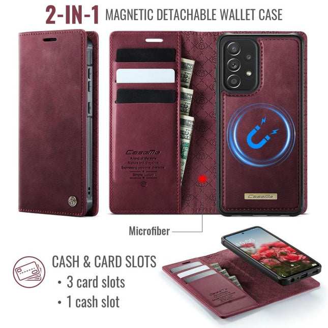 CaseMe C49 Magnetic RFID Blocking Detachable Wallet Leather Phone Case, For Samsung Galaxy A52 / A52s, For Samsung Galaxy S21 FE 5G, For Samsung Galaxy S21 5G, For Samsung Galaxy S21+ 5G