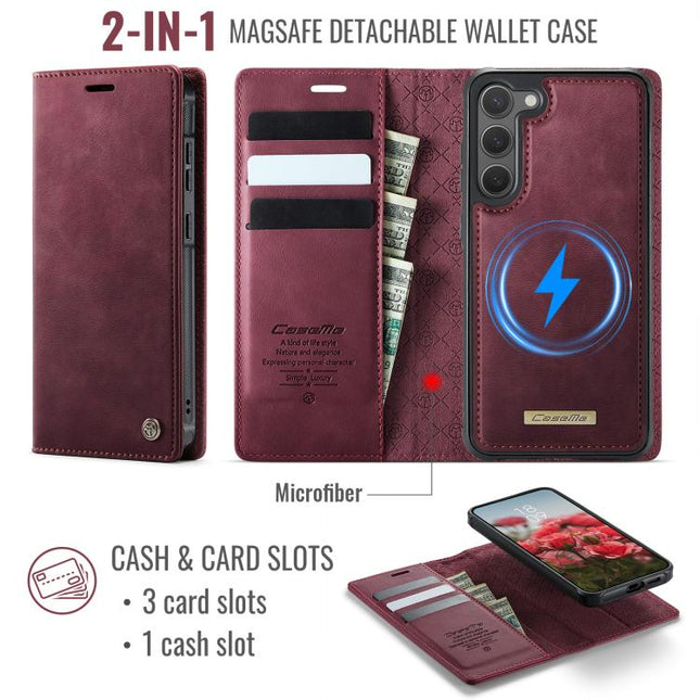CaseMe C49 Magnetic RFID Blocking Detachable Wallet Leather Phone Case, For Samsung Galaxy S23+ 5G, For Samsung Galaxy S23 5G, For Samsung Galaxy A13 / A04s, For Samsung Galaxy S20 FE