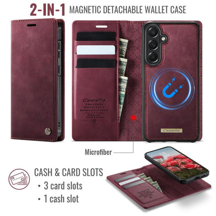 CaseMe C49 Magnetic RFID Blocking Detachable Wallet Leather Phone Case, For Samsung Galaxy A57 5G, For Samsung Galaxy A17, For Samsung Galaxy S25 Edge 5G, For Samsung Galaxy A56 5G