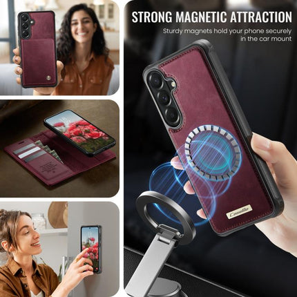 CaseMe C49 Magnetic RFID Blocking Detachable Wallet Leather Phone Case, For Samsung Galaxy A57 5G, For Samsung Galaxy A17, For Samsung Galaxy S25 Edge 5G, For Samsung Galaxy A56 5G