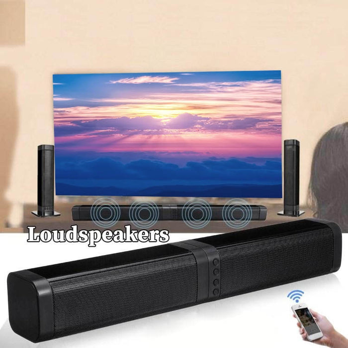 Barra de sonido inalámbrica para TV BKS-33 5.0 Home, compatible con TF, extraíble y empalmable, efecto estéreo 3D