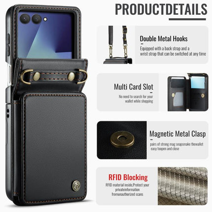 CaseMe C22 Card Slots Holder RFID Anti-theft Phone Case, For Galaxy Z Flip8 5G, For  Galaxy Z Flip7 5G, For  Galaxy Z Flip6 / Flip7 FE