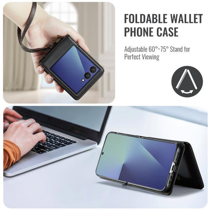 CaseMe C22 Card Slots Holder RFID Anti-theft Phone Case, For Galaxy Z Flip8 5G, For  Galaxy Z Flip7 5G, For  Galaxy Z Flip6 / Flip7 FE