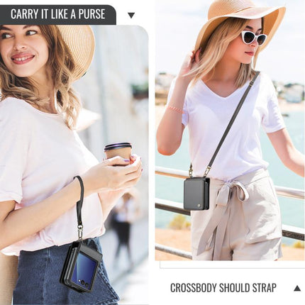 CaseMe C22 Card Slots Holder RFID Anti-theft Phone Case, For Galaxy Z Flip8 5G, For  Galaxy Z Flip7 5G, For  Galaxy Z Flip6 / Flip7 FE