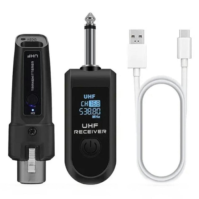 K1 For Handheld Dynamic Mic Wired to Wireless Microphone Converter, 1 Transmitter + 1 Receiver, 1 Transmitter + 1 Receiver