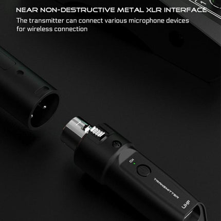 K1 For Handheld Dynamic Mic Wired to Wireless Microphone Converter, 1 Transmitter + 1 Receiver, 1 Transmitter + 1 Receiver