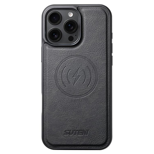 Suteni G5 Litchi Leather Magnetic MagSafe Phone Case, For iPhone 15 Pro, For iPhone 15 Plus, For iPhone 15, For iPhone 14 Plus, For iPhone 14, For iPhone 14 Pro, For iPhone 14 Pro Max, For iPhone 13 Pro Max, For iPhone 13 Pro, For iPhone 13