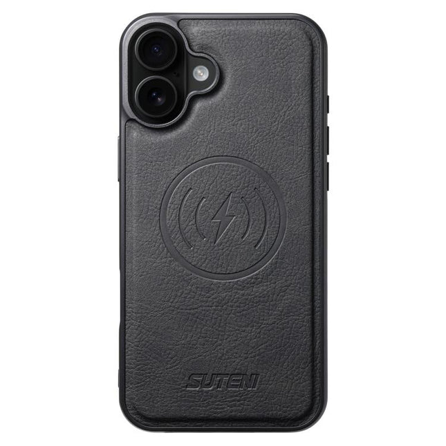 Suteni G5 Litchi Leather Magnetic MagSafe Phone Case, For iPhone 18, For iPhone 18 Pro, For iPhone 18 Pro Max, For iPhone 17 Pro Max, For iPhone 17 Pro, For iPhone 17, For iPhone 17 Air, For iPhone 16 Pro Max, For iPhone 16 Pro, For iPhone 16 Plus     ...