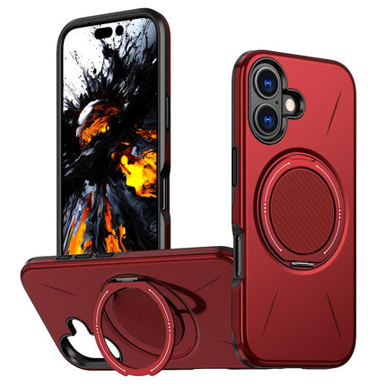 Kalebol Magnetic MagSafe Rotation Holder PC Phone Case, For iPhone 16 Plus, For iPhone 16, For iPhone 15 Pro Max
