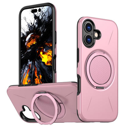 Kalebol Magnetic MagSafe Rotation Holder PC Phone Case, For iPhone 16 Plus, For iPhone 16, For iPhone 15 Pro Max