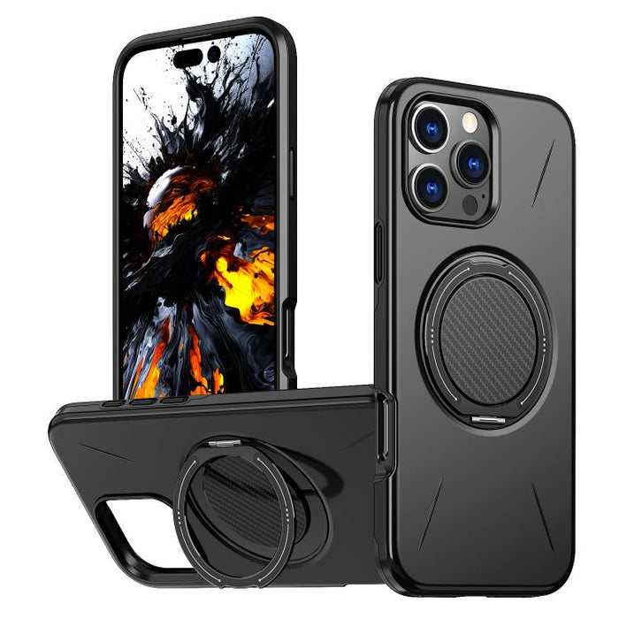 Kalebol Magnetic MagSafe Rotation Holder PC Phone Case, For iPhone 15 Pro, For iPhone 15, For iPhone 14