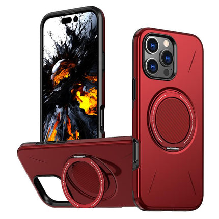 Kalebol Magnetic MagSafe Rotation Holder PC Phone Case, For iPhone 15 Pro, For iPhone 15, For iPhone 14