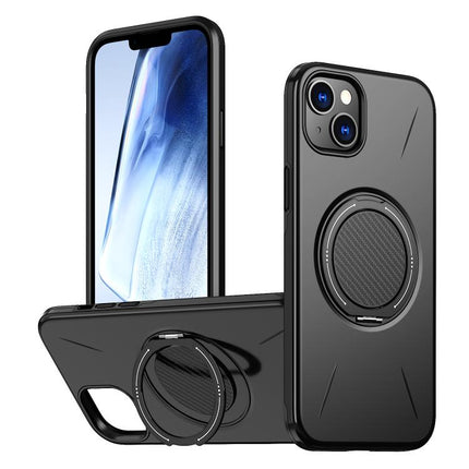 Kalebol Magnetic MagSafe Rotation Holder PC Phone Case, For iPhone 15 Pro, For iPhone 15, For iPhone 14