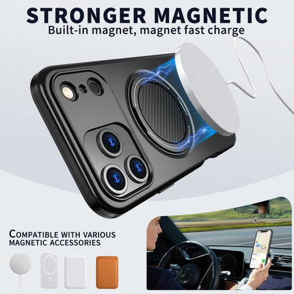 Kalebol Magnetic MagSafe Rotation Holder PC Phone Case, For iPhone 18 Pro, For iPhone 18 Pro Max, For iPhone 17e / 16e
