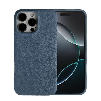 Litchi Texture Genuine Leather MagSafe Back Phone Case, For iPhone 15 Pro Max, For iPhone 15 Pro