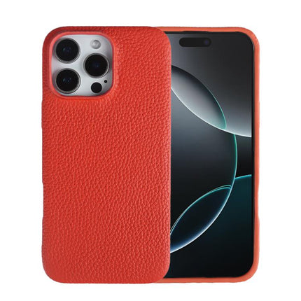 Litchi Texture Genuine Leather MagSafe Back Phone Case, For iPhone 13 Pro Max, For iPhone 13 Pro