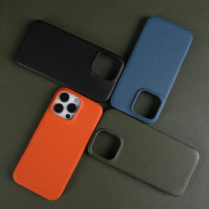 Litchi Texture Genuine Leather MagSafe Back Phone Case, For iPhone 13 Pro Max, For iPhone 13 Pro
