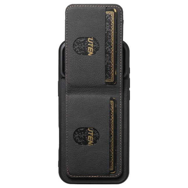Suteni H03 Litchi Leather Card Bag Stand Back Phone Case, For iPhone 18, For iPhone 18 Pro, For iPhone 18 Pro Max, For iPhone 17 Pro Max, For iPhone 17 Pro, For iPhone 17, For iPhone Air