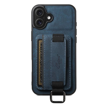 Suteni H13 Litchi Leather Wrist Strap Wallet Back Phone Case, For iPhone 18, For iPhone 18 Pro, For iPhone 18 Pro Max, For iPhone 17 Pro Max, For iPhone 17 Pro, For iPhone 17, For iPhone Air