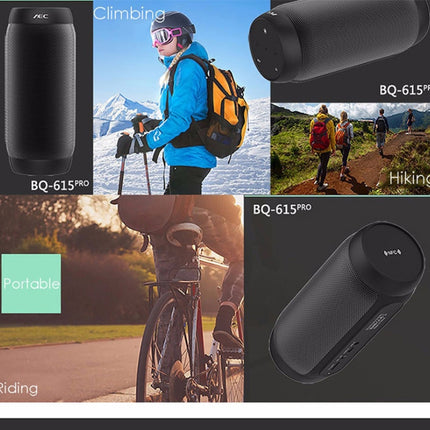 BQ615 PRO Kabelloser HiFi-Stereolautsprecher mit farbenfrohen LEDs, kombiniert Bluetooth + TF-Karten-Player + FM-Radio + AUX + NFC, BQ615 PRO