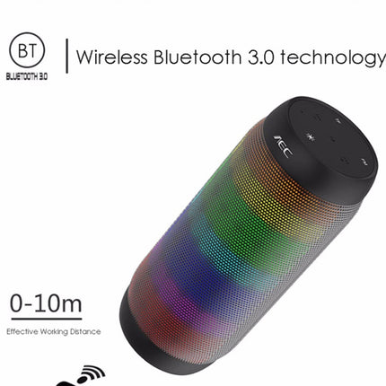 BQ615 PRO Kabelloser HiFi-Stereolautsprecher mit farbenfrohen LEDs, kombiniert Bluetooth + TF-Karten-Player + FM-Radio + AUX + NFC, BQ615 PRO