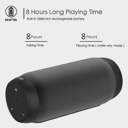 BQ615 PRO Kabelloser HiFi-Stereolautsprecher mit farbenfrohen LEDs, kombiniert Bluetooth + TF-Karten-Player + FM-Radio + AUX + NFC, BQ615 PRO