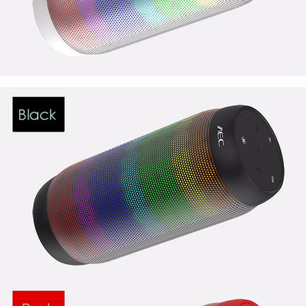 BQ615 PRO Kabelloser HiFi-Stereolautsprecher mit farbenfrohen LEDs, kombiniert Bluetooth + TF-Karten-Player + FM-Radio + AUX + NFC, BQ615 PRO