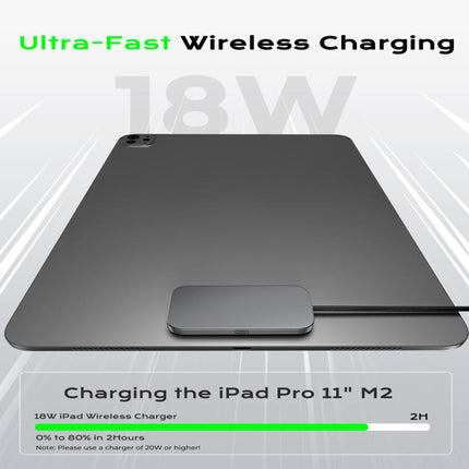 For iPad Air 11 / Air 10.9 Fast Charging Smart PIN Magnetic Charger Wireless Charging Pad with Type-C Cable, For iPad Air 11 / Air 10.9