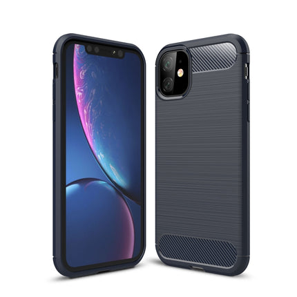 Brushed Texture Carbon Fiber TPU Case for iPhone XIR 2019, For iPhone 11