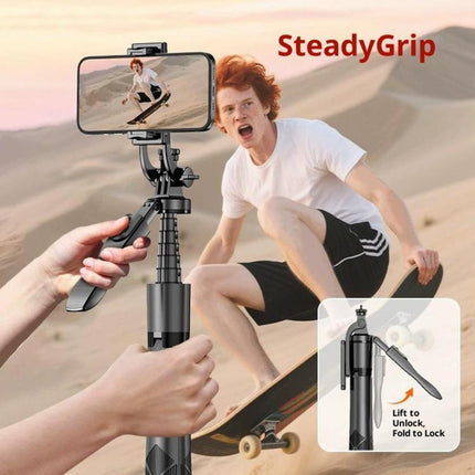 L16TT Auto Pop Up Tripod Anti Shake Floor Stand Aluminum Alloy Pole Extendable Selfie Stick, L16TT