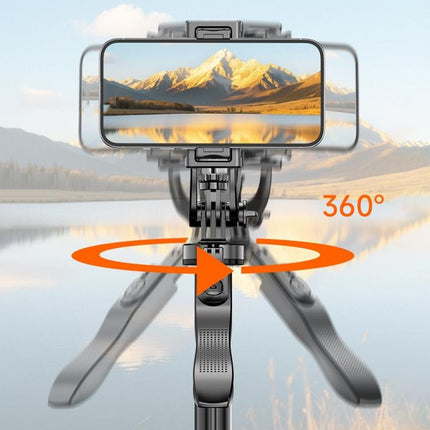 L16TT Auto Pop Up Tripod Anti Shake Floor Stand Aluminum Alloy Pole Extendable Selfie Stick, L16TT