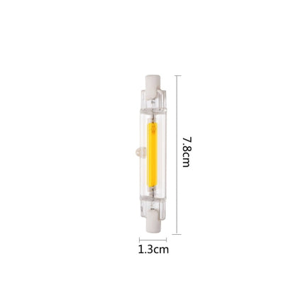 R7S 5W COB LED Lamp Bulb Glass Tube for Replace Halogen Light Spot Light,Lamp Length: 78mm, 220v, 110v