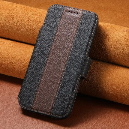 Suteni Q08 2-in-1 Multi-function Magnetic Wallet Big Litchi Vegan Leather Phone Case, For iPhone 16 Pro Max, For iPhone 16 Pro, For iPhone 16, For iPhone 15 Pro Max, For iPhone 15 Pro, For iPhone 15