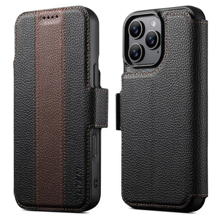 Suteni Q08 2-in-1 Multi-function Magnetic Wallet Big Litchi Vegan Leather Phone Case, For iPhone 16 Pro Max, For iPhone 16 Pro, For iPhone 16, For iPhone 15 Pro Max, For iPhone 15 Pro, For iPhone 15
