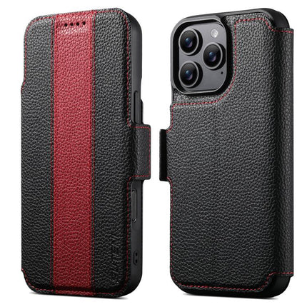 Suteni Q08 2-in-1 Multi-function Magnetic Wallet Big Litchi Vegan Leather Phone Case, For iPhone 16 Pro Max, For iPhone 16 Pro, For iPhone 16, For iPhone 15 Pro Max, For iPhone 15 Pro, For iPhone 15
