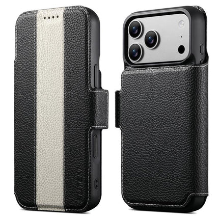 Suteni Q08 2-in-1 Multi-function Magnetic Wallet Big Litchi Vegan Leather Phone Case, For iPhone 18, For iPhone 18 Pro, For iPhone 18 Pro Max, For iPhone 17 Pro Max, For iPhone 17 Pro, For iPhone 17