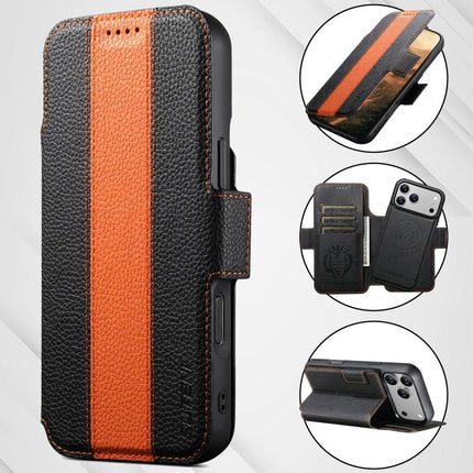 Suteni Q08 2-in-1 Multi-function Magnetic Wallet Big Litchi Vegan Leather Phone Case, For iPhone 16 Pro Max, For iPhone 16 Pro, For iPhone 16, For iPhone 15 Pro Max, For iPhone 15 Pro, For iPhone 15