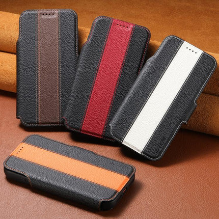 Suteni Q08 2-in-1 Multi-function Magnetic Wallet Big Litchi Vegan Leather Phone Case, For iPhone 14, For iPhone 14 Pro, For iPhone 14 Pro Max, For iPhone 13 Pro Max, For iPhone 13 Pro, For iPhone 13