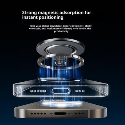 T9 Double Sided Adhesive Ring Grip 360 Degree Rotation Folding Magnetic Phone Holder