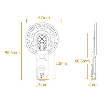 T9 Double Sided Adhesive Ring Grip 360 Degree Rotation Folding Magnetic Phone Holder