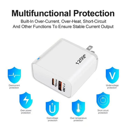 TE-PD65 GaN PD 65W + QC4.0 USB Fully Compatible Protocol Charger for MacBook ，US Plug
