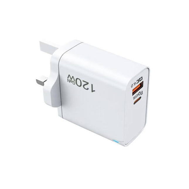 TE-PD65 GaN PD 65W + QC4.0 USB Fully Compatible Protocol Charger for MacBook ，UK Plug