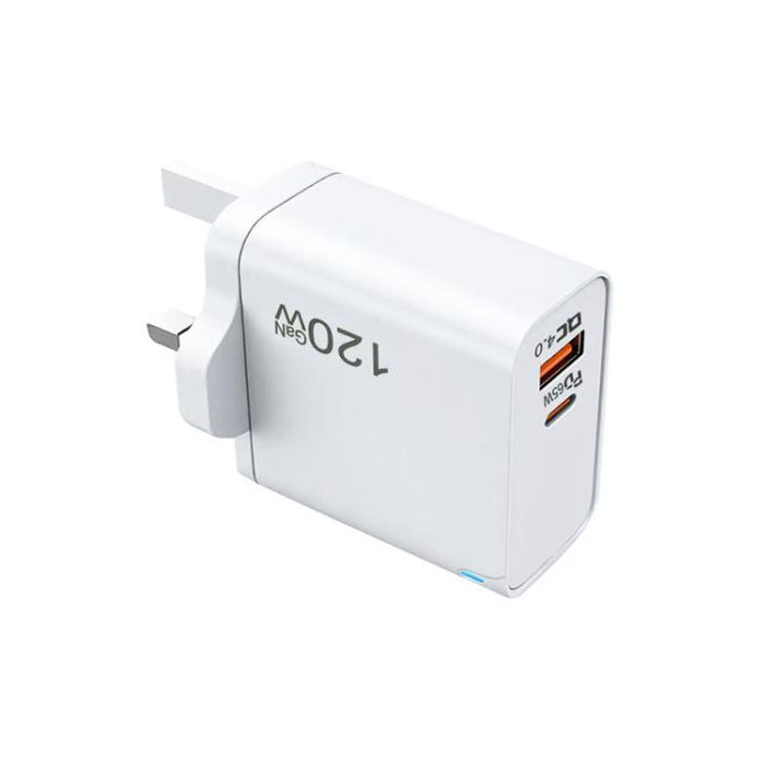 TE-PD65 GaN PD 65W + QC4.0 USB Fully Compatible Protocol Charger for MacBook ，UK Plug