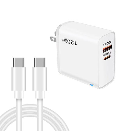 TE-PD65 GaN PD 65W + QC4.0 USB Charger with Type-C to Type-C Data Cable,  US Plug
