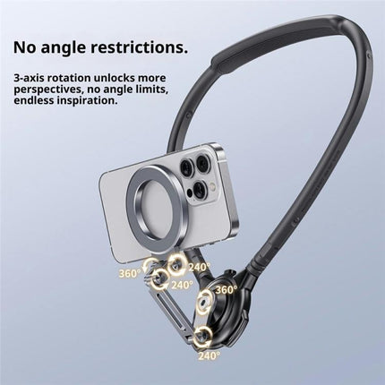 G03J First Person Shooting Perspective Neckband Stand Magnetic Phone Holder, G03J