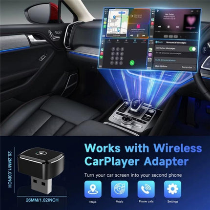 M26 5.8G / 2.4G Dual Band WiFi Bluetooth USB Dongle 2 in 1 For CarPlay / Android Auto Car Adapter, M26