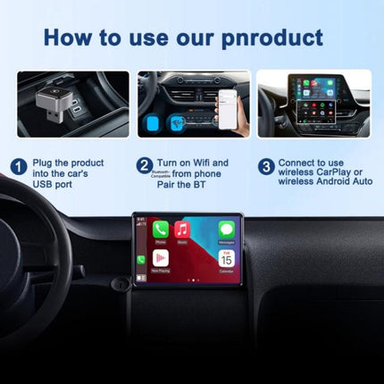M26 5.8G / 2.4G Dual Band WiFi Bluetooth USB Dongle 2 in 1 For CarPlay / Android Auto Car Adapter, M26