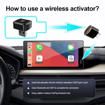 M26 5.8G / 2.4G Dual Band WiFi Bluetooth USB Dongle 2 in 1 For CarPlay / Android Auto Car Adapter, M26